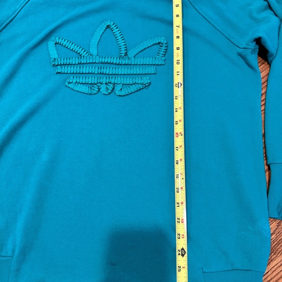 Adidas terry oversized sweatshirt.  GREEN. - Picture 3 of 6